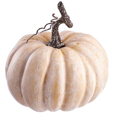 8.5"Hx8"D Pumpkin  Beige