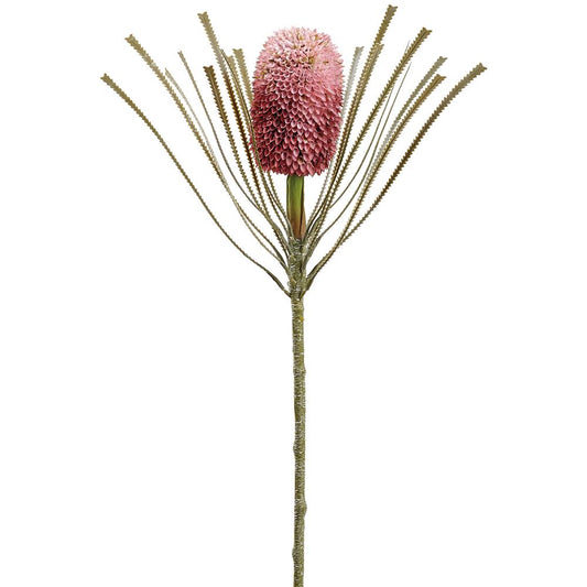28" Banksia Spray  Pink Mauve
