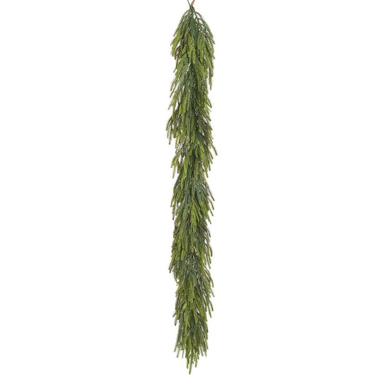 73" Soft Plastic Willow Pine Garland Green