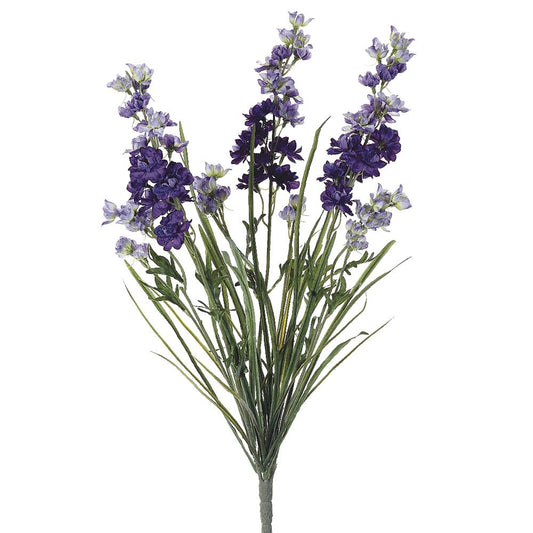 24.5" Delphinium Bush x3  Purple