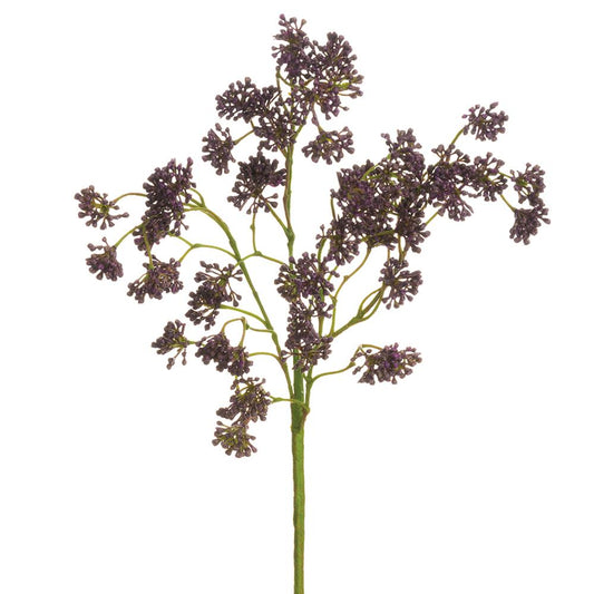 16" Soft Plastic Sedum Spray  Plum