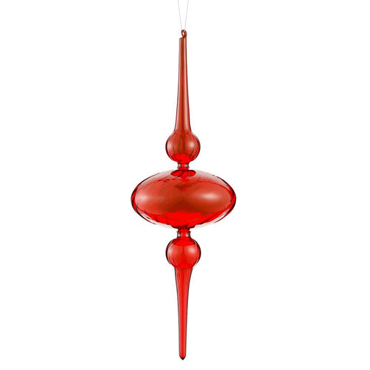 Red Glass Finial Ornament