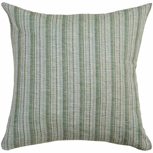 Green Woven Strip Pillow