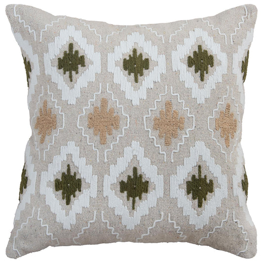 Natural/Green Pillow