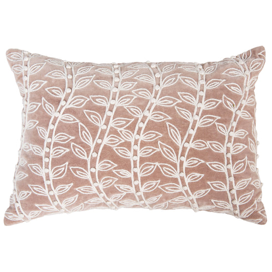 Mauve Leaf Pillow