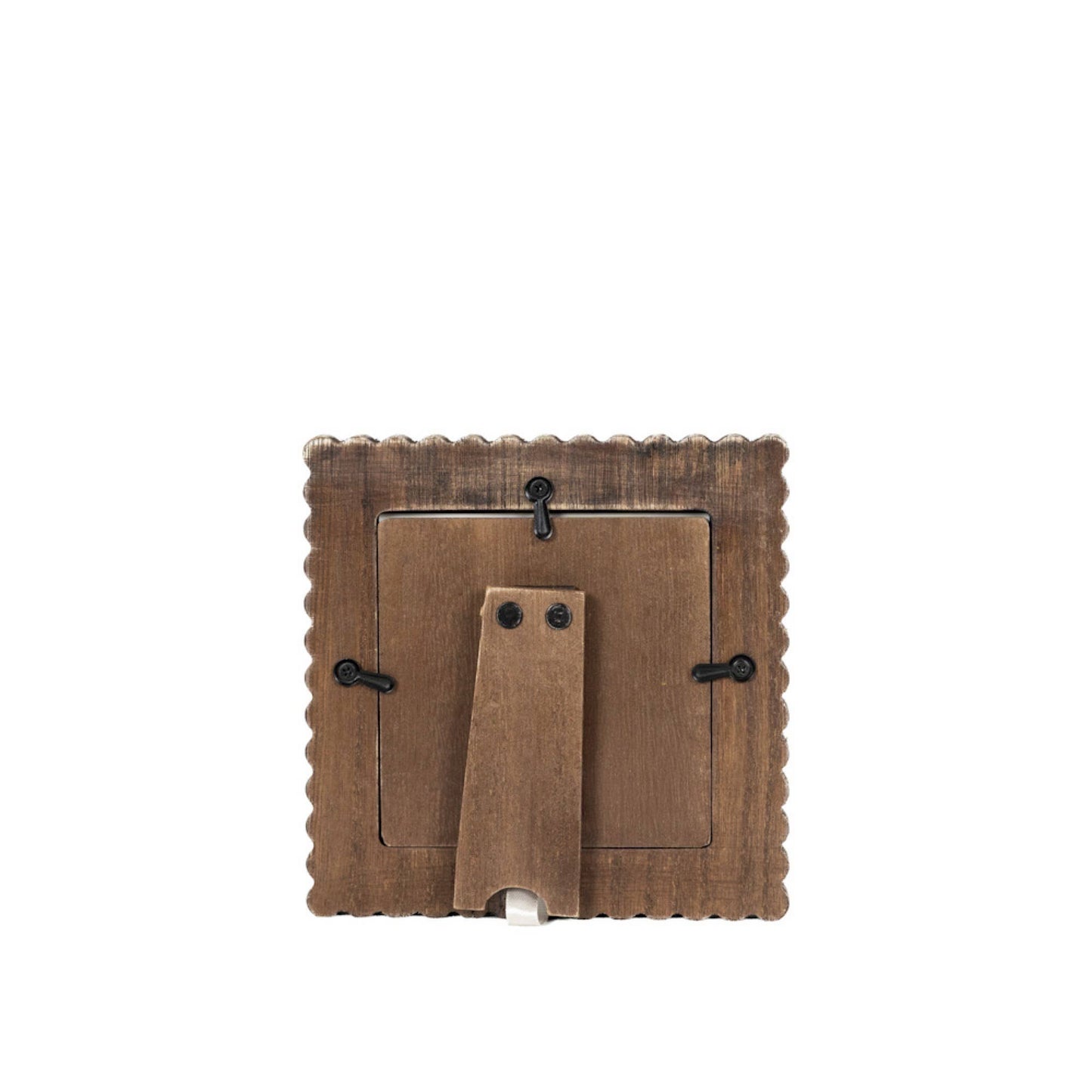 17020 - 6x6 wood scallop photo frame for 4x4 pic, espresso