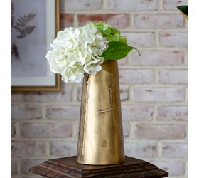 9.8 Ant. Brass Vase