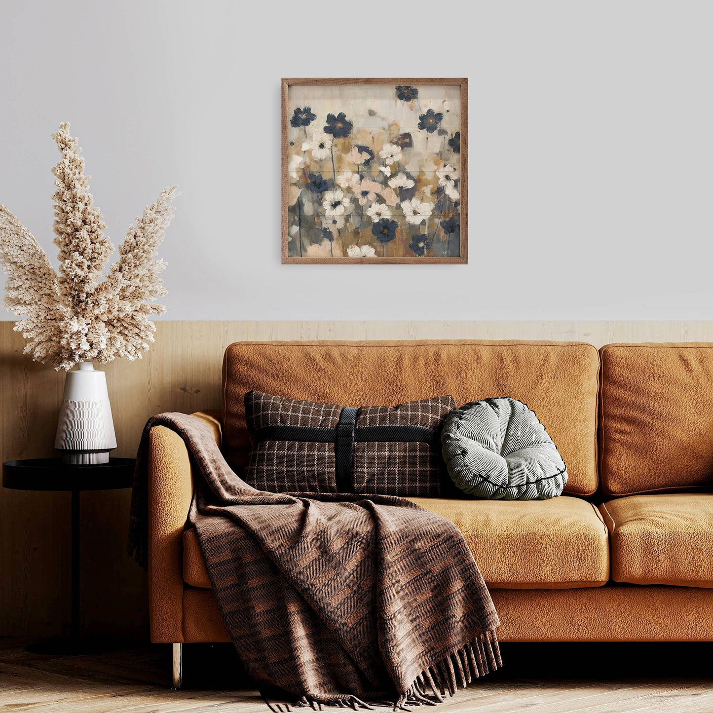 Abstracted Florals 2 Neutral By Nina Blue