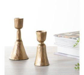 S/2 Gold Candle Holders