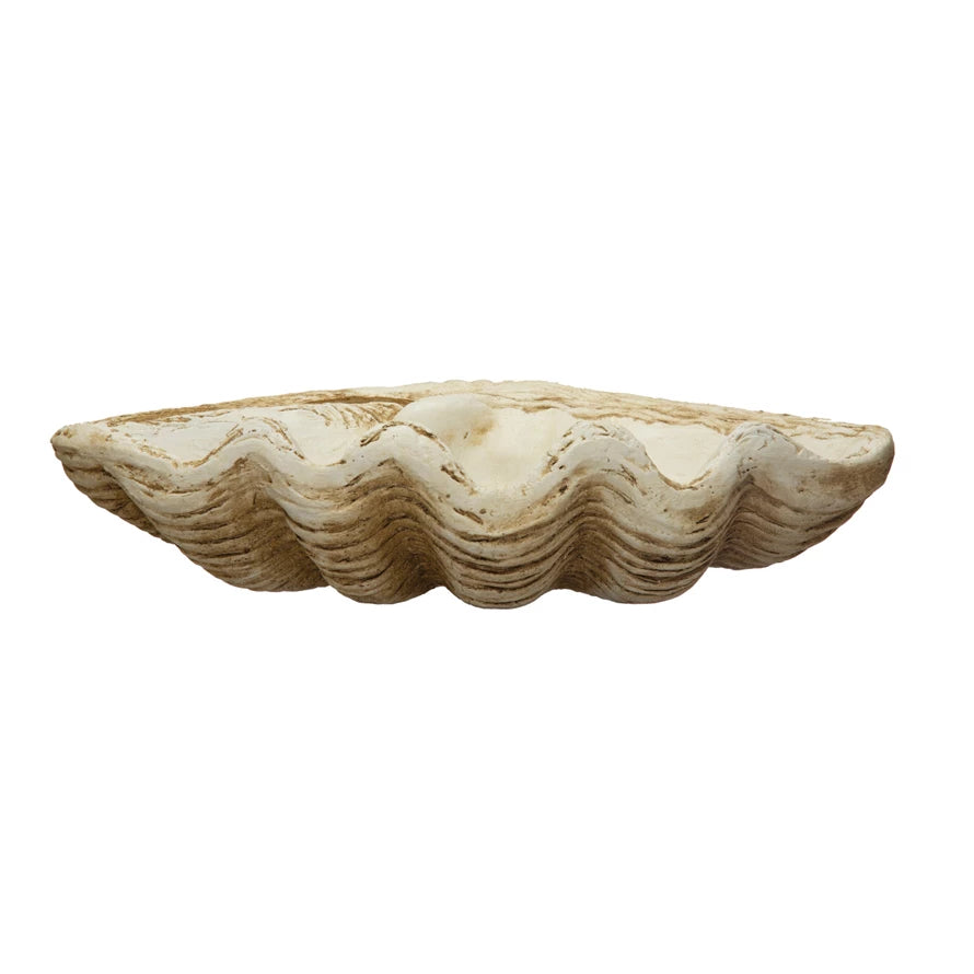 Magnesia Clamshell Décor, Natural Finish
