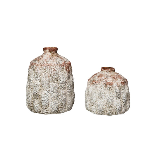 SM Terra-cotta Vases w/ Raised Pattern