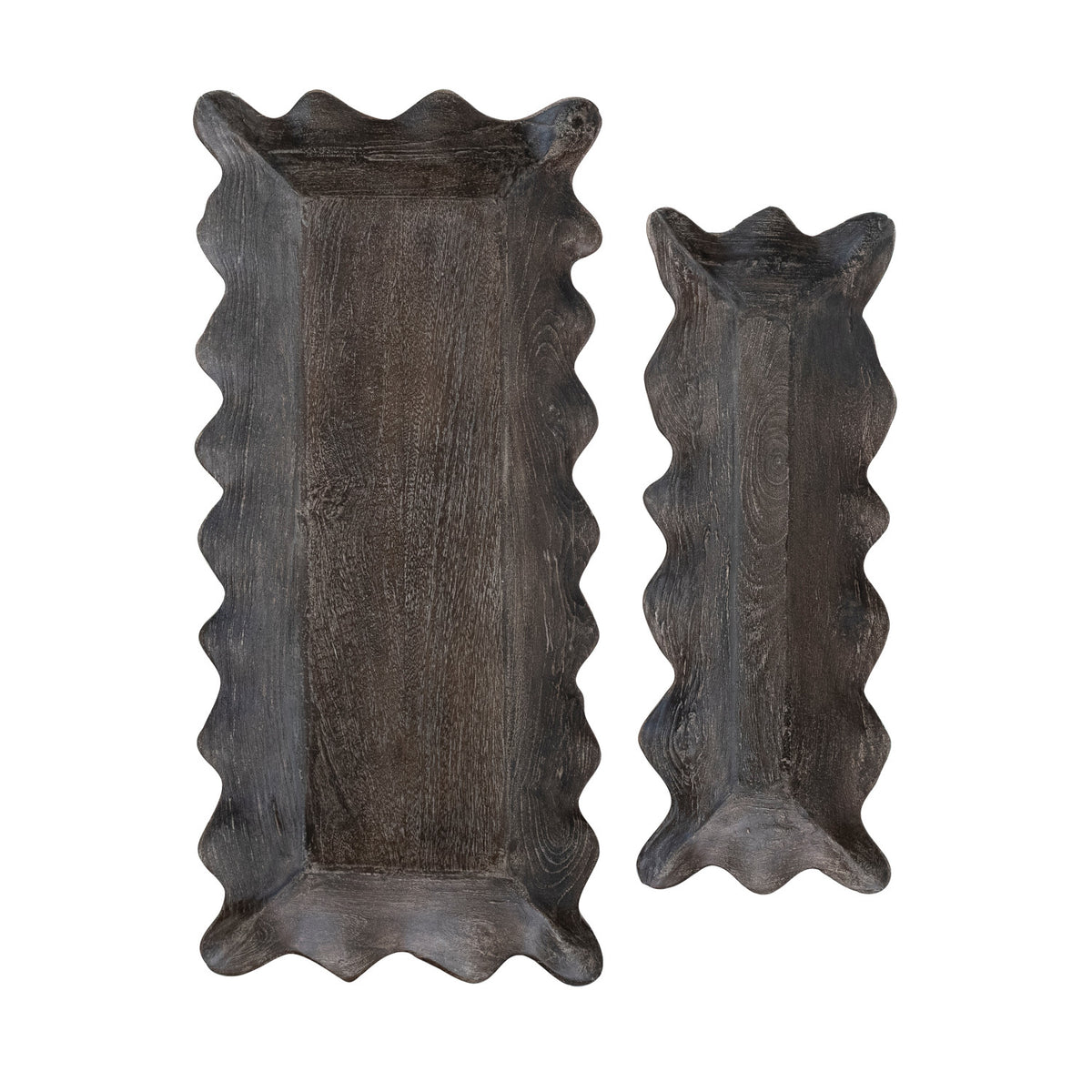 Mango Wood Scalloped Tray