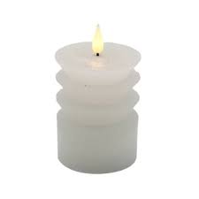 Short White Candlestick Look LED Candle