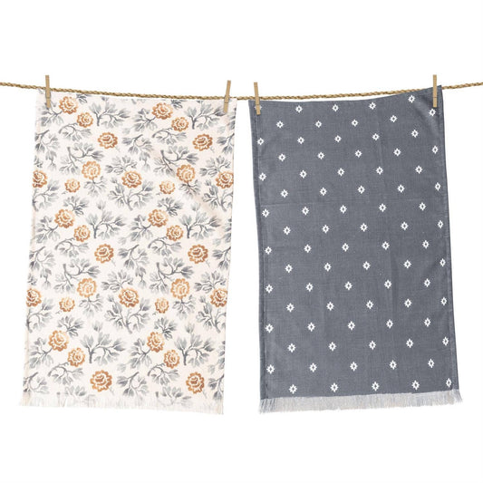 Asst Blue Floral Motif