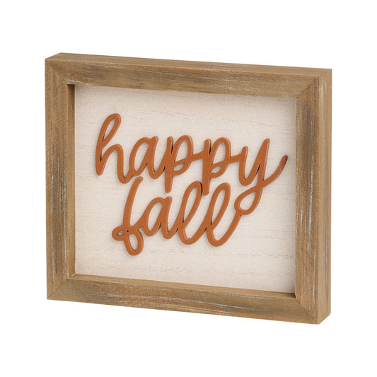 CA-4922 - Happy Fall Laser Framed Sign