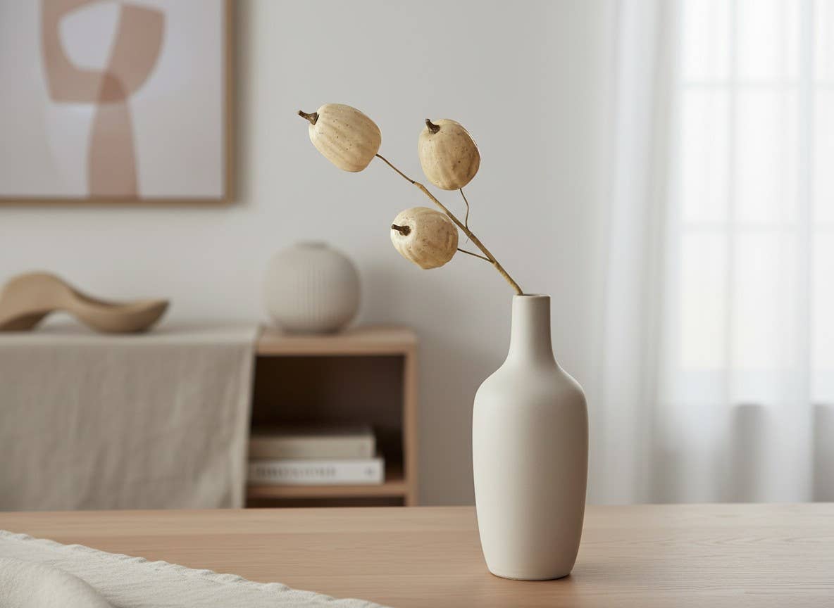 Tall White Pumpkin Stem