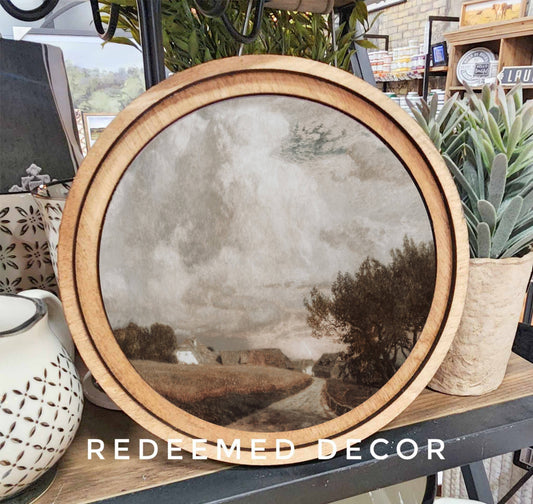 8" Round Moody  Countryside Art