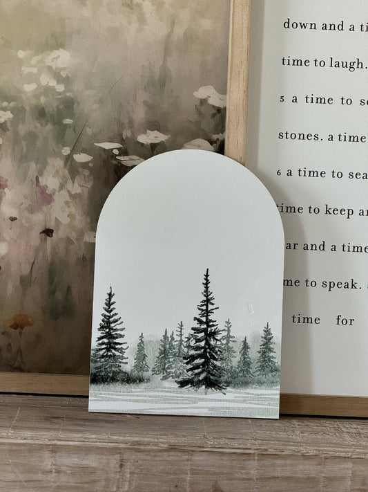 Winter Tree Landscape, Arch | Christmas Decor