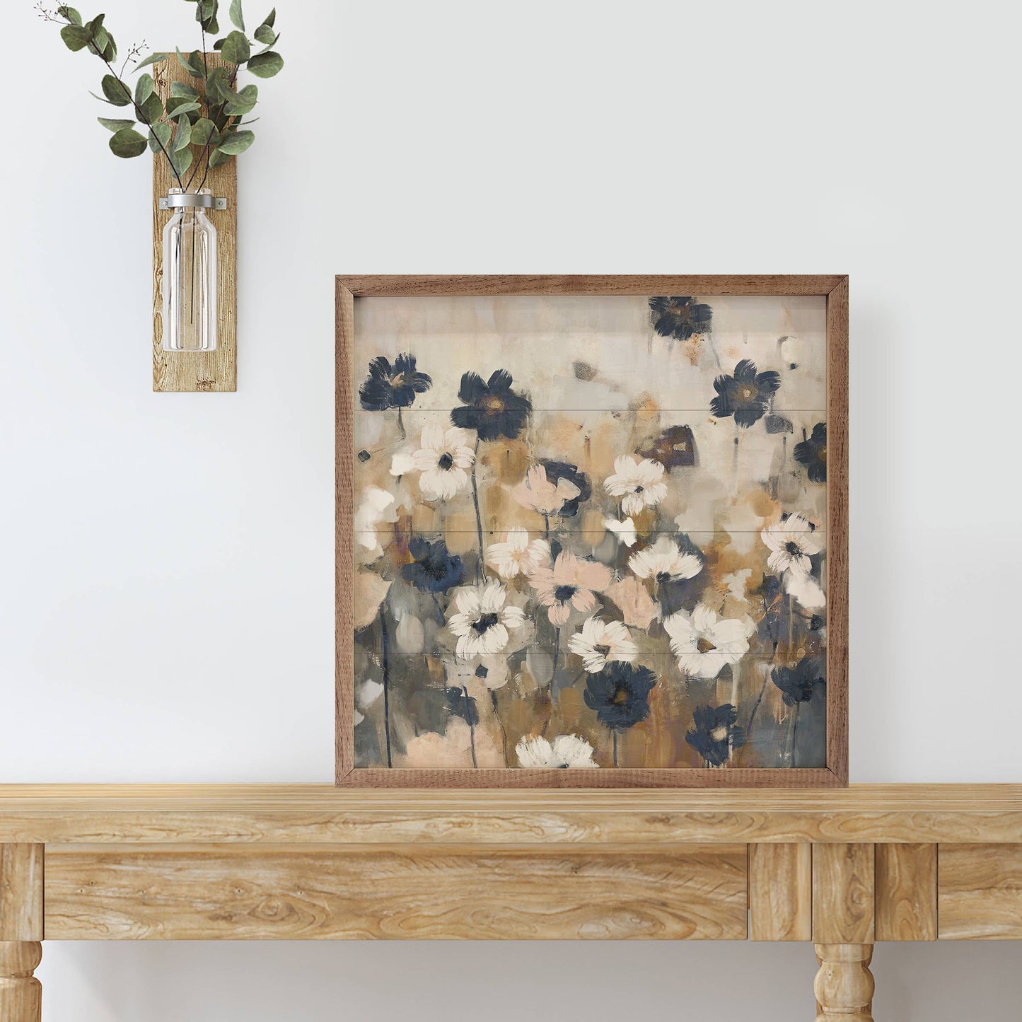 Abstracted Florals 2 Neutral By Nina Blue