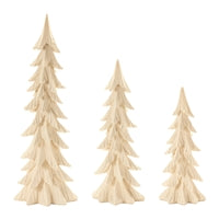 Ivory Set of 3 Trees