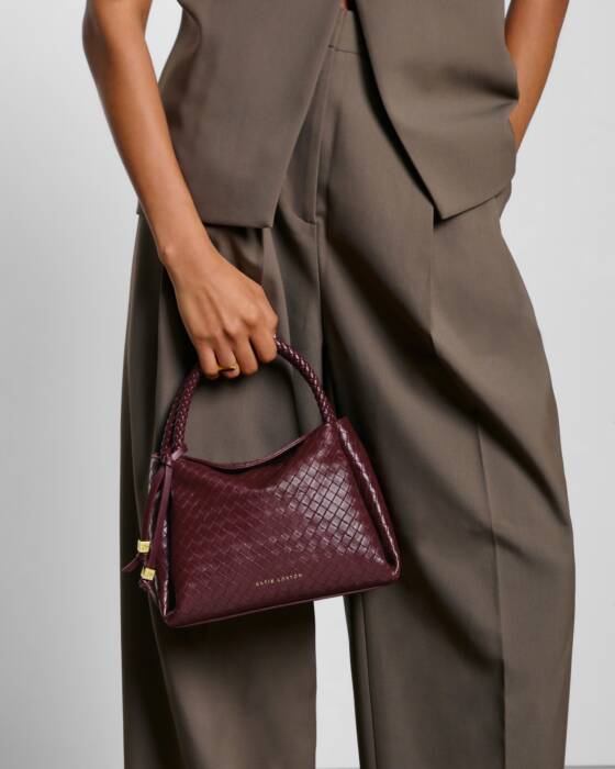 Nova Woven Texture Top Handle Bag