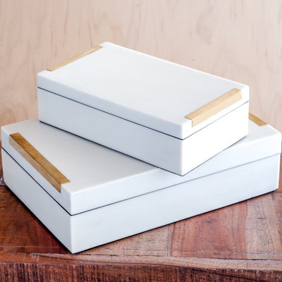 IVORY RESIN BOXES