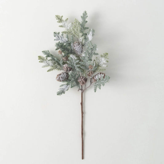 FROSTED PINE PINECONE PICK