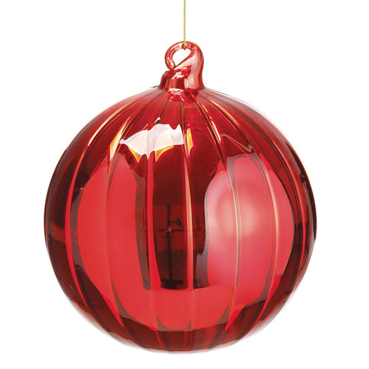 4.75" Glass Ball Ornament  Red