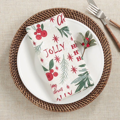 Holly Christmas Napkin