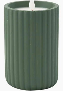 Large Ribbed Candle Jar