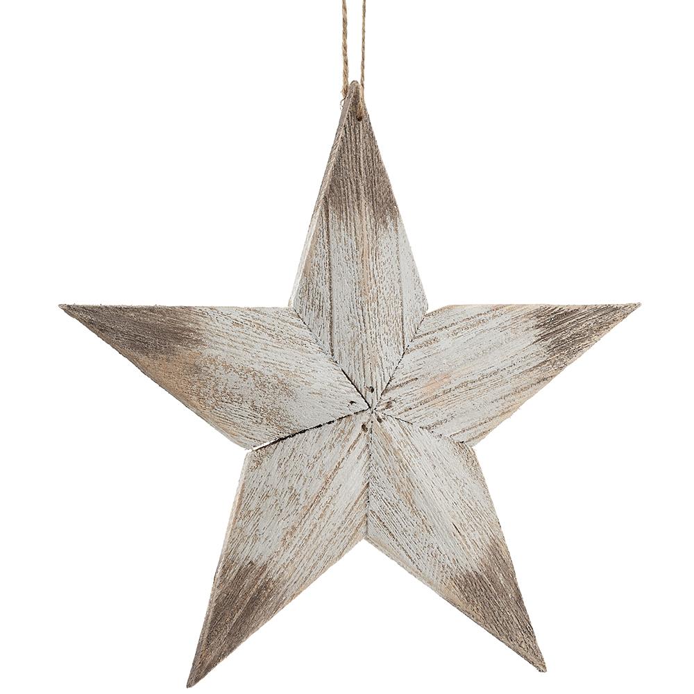 9.8" Wood Star Ornament