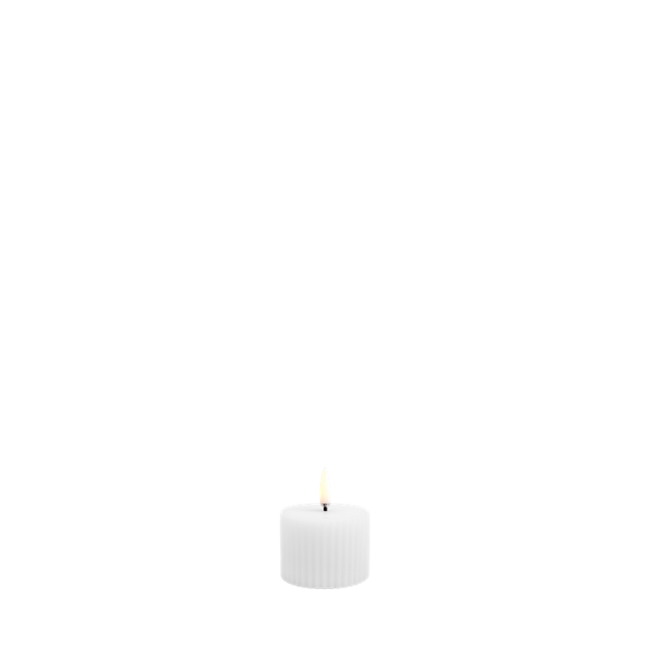 Uyuni White Grooved Candle