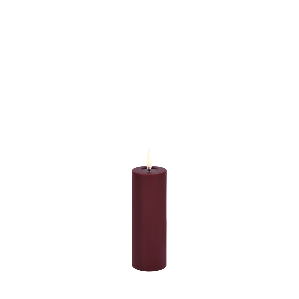 Wine Red LED Melted Pillar Candle