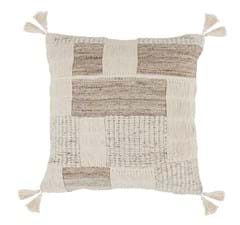 ML LAMAR GRAY/IVORY 22X22 PILLOW