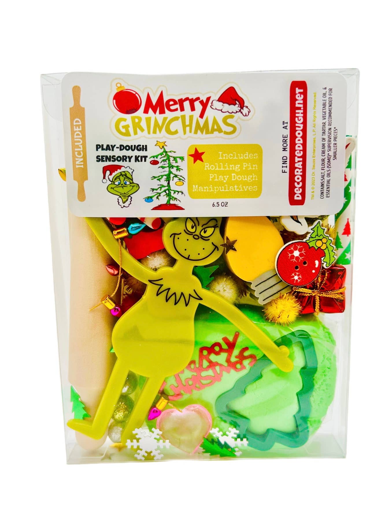 Grinch Sensory Play Dough Kiti