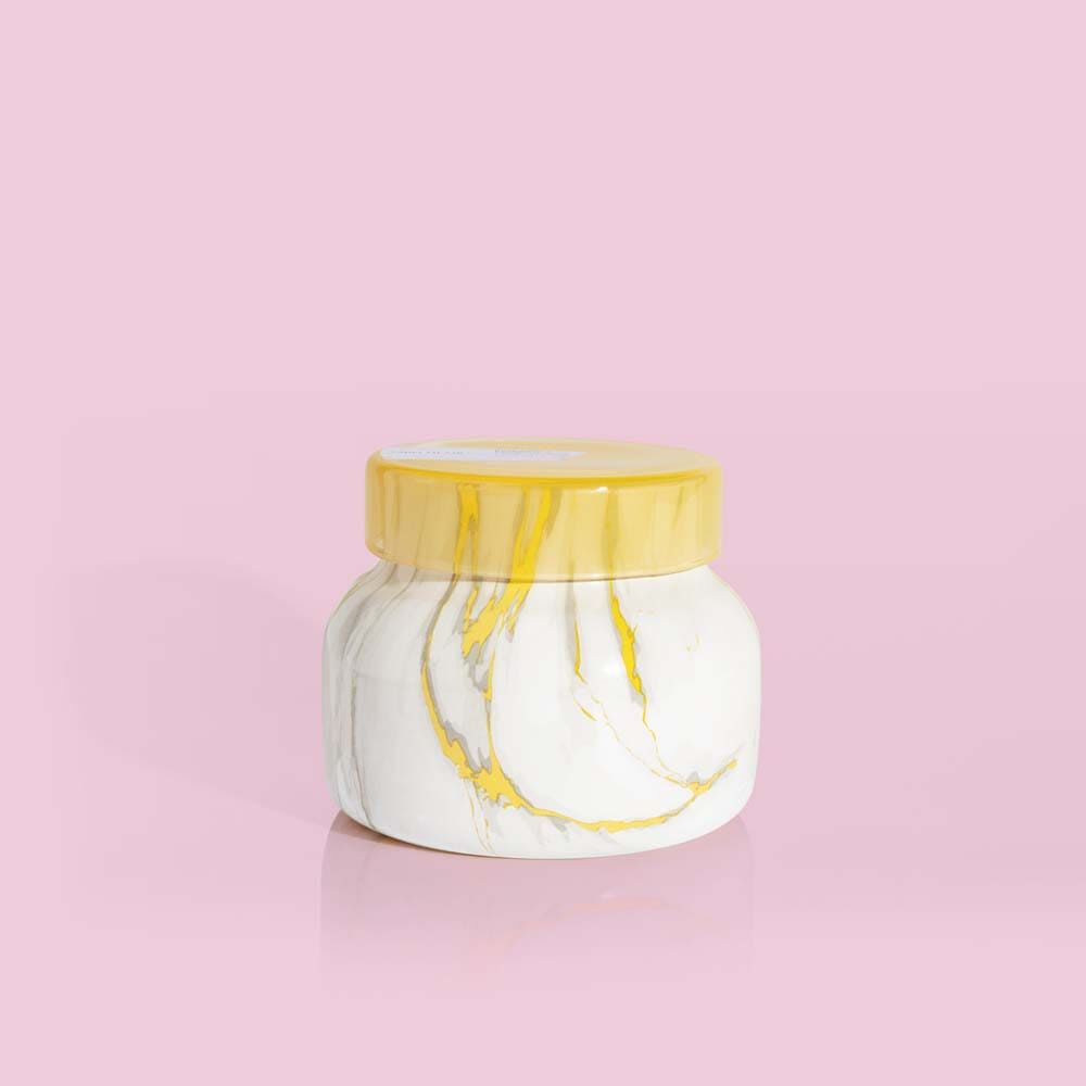 Pineapple Flower Modern Marble Petite Jar, 8 oz